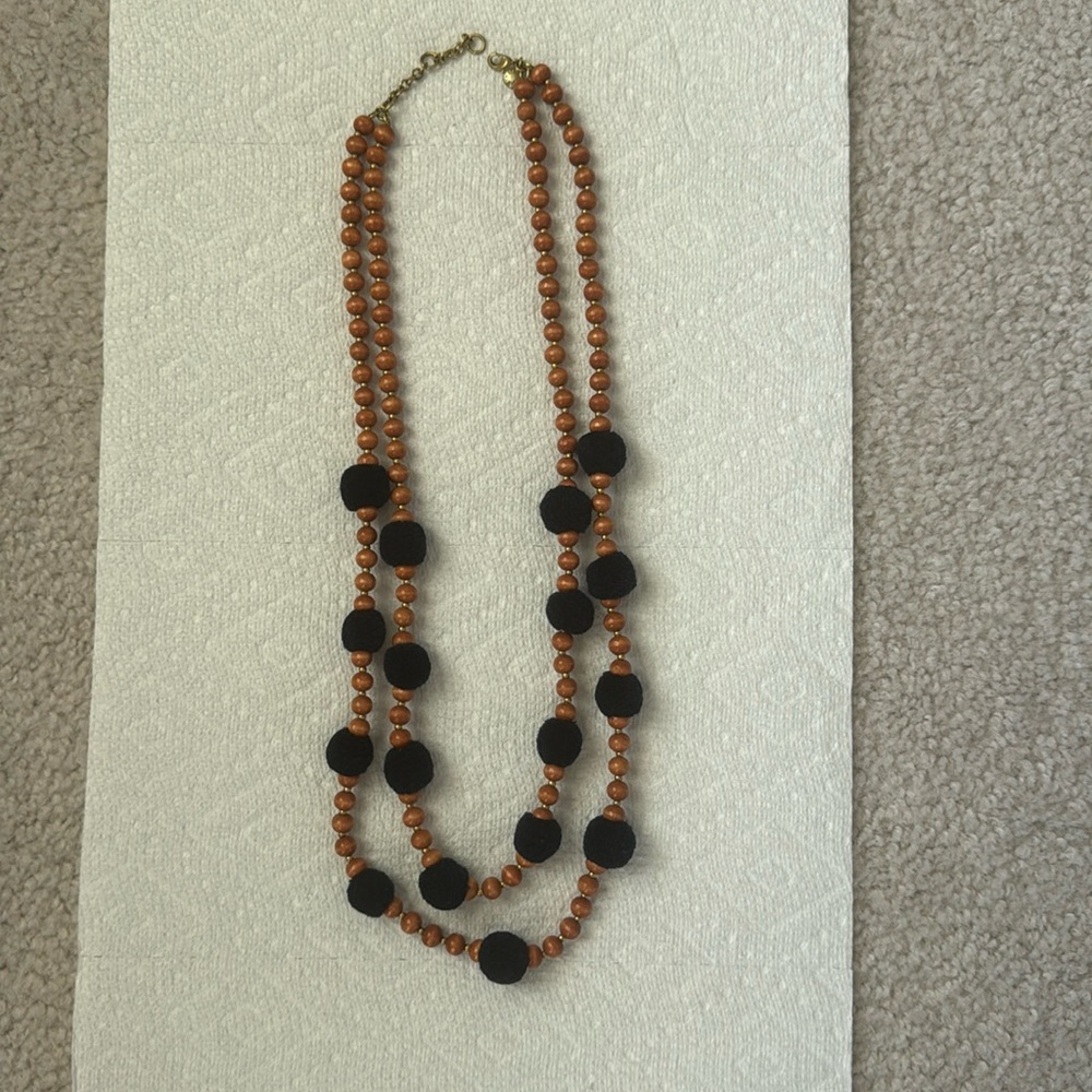 J Crew 27” Pom Pom Necklace